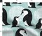 Arctic Animals Retro Zoo Penguin Faux Texture Baby Black And White Pale Blue Custom Printed Fabric by Spoonflower Various Fabrics by the Yard or Fat Quarter 18102045
